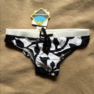 Marcuse Noosa black and white swim brief